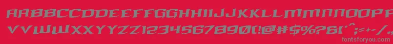 kreaturekombatrotal Font – Gray Fonts on Red Background