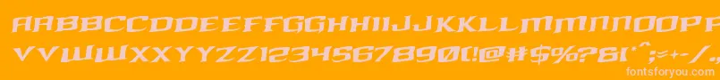 kreaturekombatrotal Font – Pink Fonts on Orange Background
