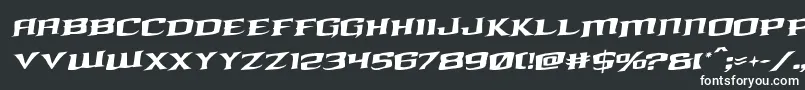 kreaturekombatrotal-fontti – valkoiset fontit mustalla taustalla