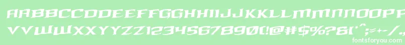 Шрифт kreaturekombatrotal – белые шрифты на зелёном фоне