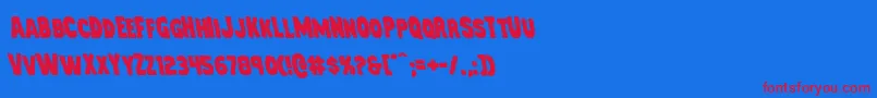 Mysterymobileleft Font – Red Fonts on Blue Background