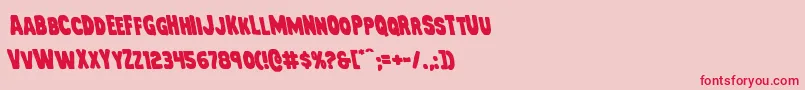 Mysterymobileleft Font – Red Fonts on Pink Background