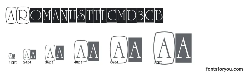 sizes of aromanusttlcmd3cb font, aromanusttlcmd3cb sizes