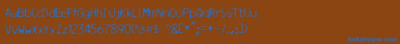Resbalososlippinga Font – Blue Fonts on Brown Background
