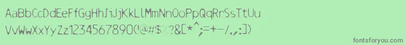 Resbalososlippinga Font – Gray Fonts on Green Background