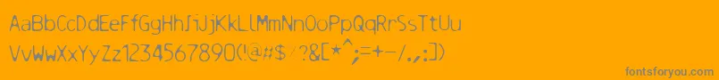 Resbalososlippinga Font – Gray Fonts on Orange Background