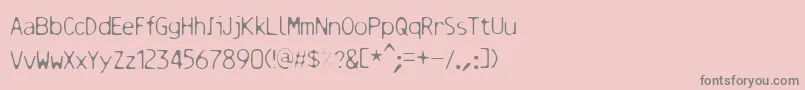 Resbalososlippinga Font – Gray Fonts on Pink Background