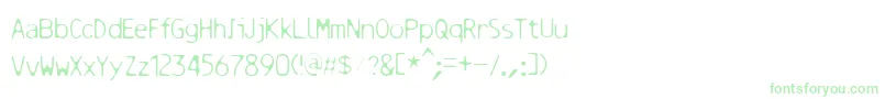 Resbalososlippinga Font – Green Fonts on White Background