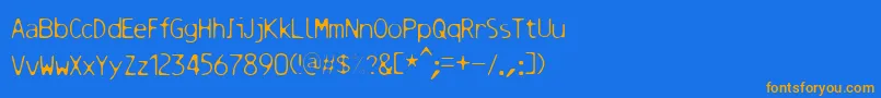 Resbalososlippinga Font – Orange Fonts on Blue Background
