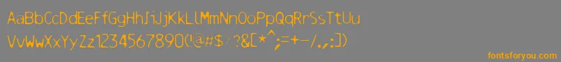 Resbalososlippinga Font – Orange Fonts on Gray Background