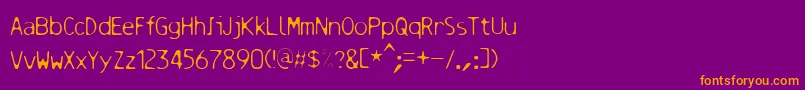 Resbalososlippinga Font – Orange Fonts on Purple Background