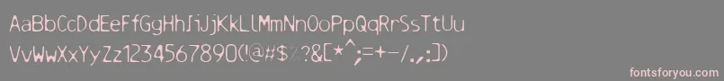 Resbalososlippinga Font – Pink Fonts on Gray Background