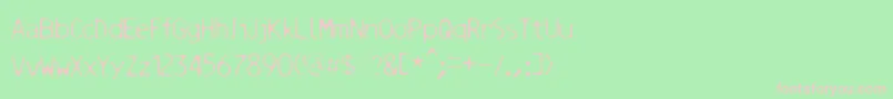 Resbalososlippinga Font – Pink Fonts on Green Background