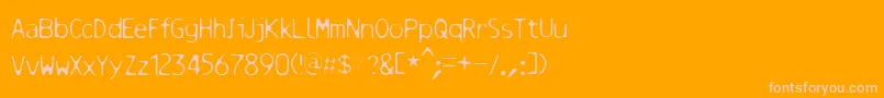 Resbalososlippinga Font – Pink Fonts on Orange Background
