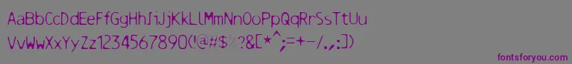 Resbalososlippinga Font – Purple Fonts on Gray Background