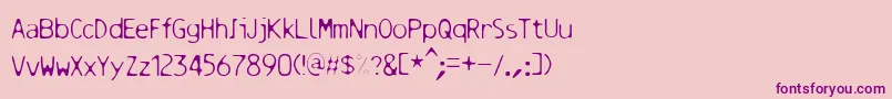 Resbalososlippinga Font – Purple Fonts on Pink Background