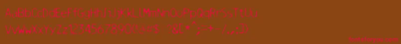 Шрифт Resbalososlippinga – красные шрифты на коричневом фоне