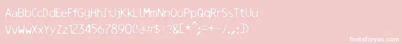 Resbalososlippinga Font – White Fonts on Pink Background