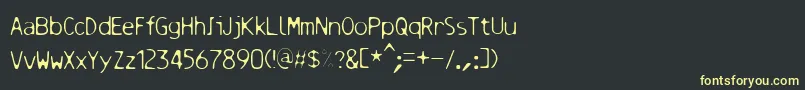 Resbalososlippinga Font – Yellow Fonts on Black Background