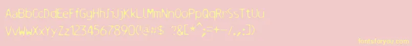 Resbalososlippinga Font – Yellow Fonts on Pink Background