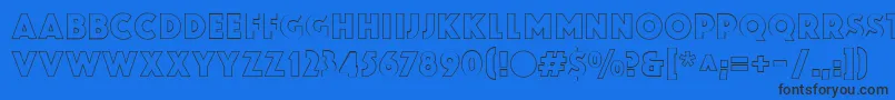 ZamenhofOutline Font – Black Fonts on Blue Background