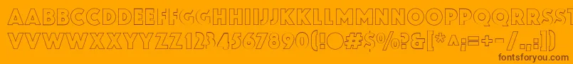 ZamenhofOutline Font – Brown Fonts on Orange Background