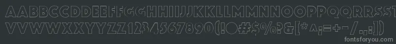 Шрифт ZamenhofOutline – серые шрифты на чёрном фоне