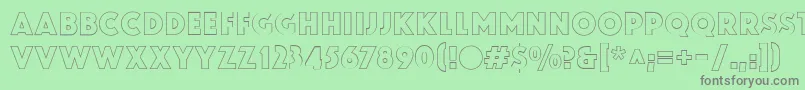 ZamenhofOutline Font – Gray Fonts on Green Background