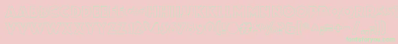 ZamenhofOutline Font – Green Fonts on Pink Background