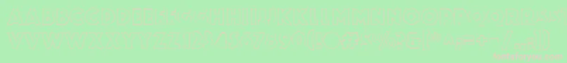 ZamenhofOutline Font – Pink Fonts on Green Background