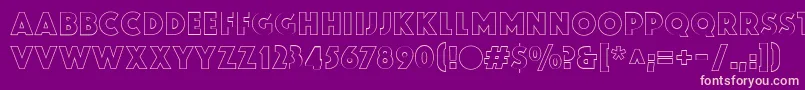 ZamenhofOutline Font – Pink Fonts on Purple Background