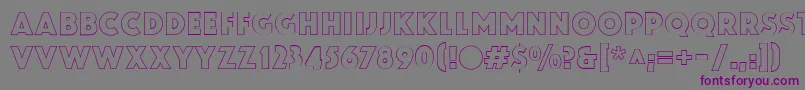 ZamenhofOutline Font – Purple Fonts on Gray Background