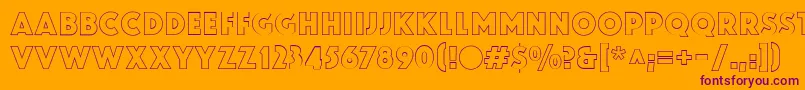 ZamenhofOutline Font – Purple Fonts on Orange Background