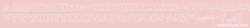 ZamenhofOutline Font – White Fonts on Pink Background