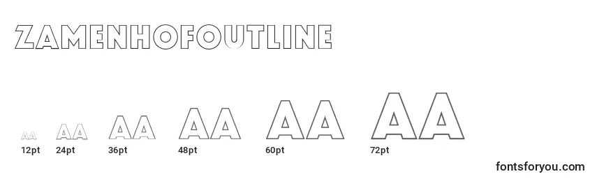 Размеры шрифта ZamenhofOutline