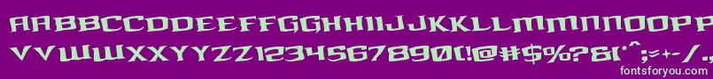 kreaturekombatrotate Font – Green Fonts on Purple Background