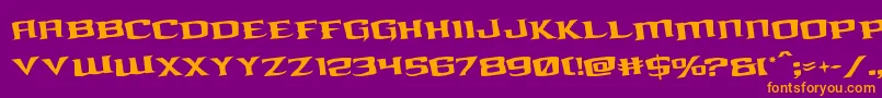 kreaturekombatrotate Font – Orange Fonts on Purple Background