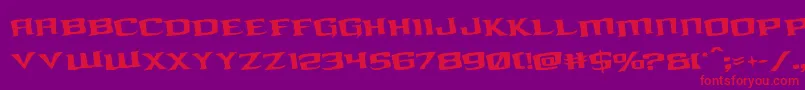 kreaturekombatrotate Font – Red Fonts on Purple Background