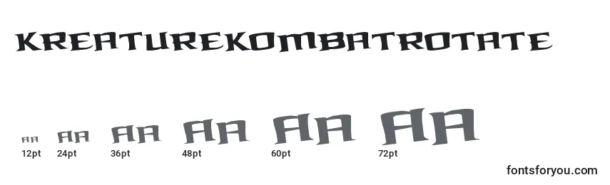 Kreaturekombatrotate Font Sizes