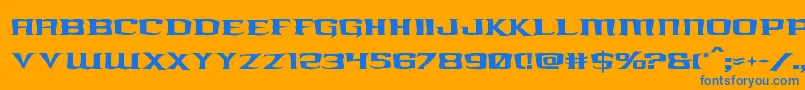 kreaturekombatrough Font – Blue Fonts on Orange Background