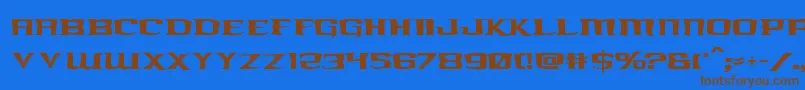 kreaturekombatrough Font – Brown Fonts on Blue Background