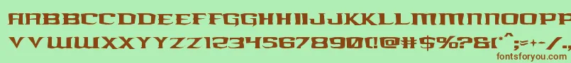 kreaturekombatrough Font – Brown Fonts on Green Background