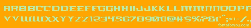 kreaturekombatrough Font – Green Fonts on Orange Background
