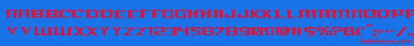 kreaturekombatrough-Schriftart – Rote Schriften auf blauem Hintergrund
