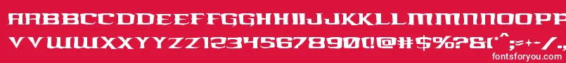 フォントkreaturekombatrough – 赤い背景に白い文字