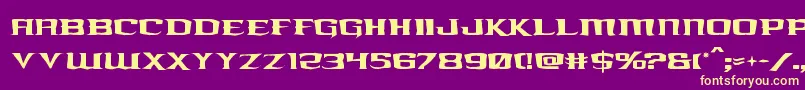 kreaturekombatrough Font – Yellow Fonts on Purple Background