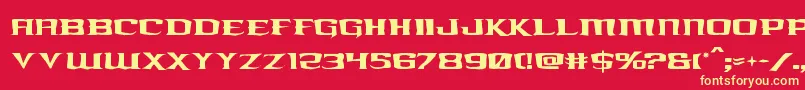 kreaturekombatrough Font – Yellow Fonts on Red Background