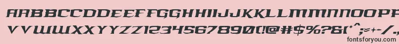 フォントkreaturekombatroughital – ピンクの背景に黒い文字