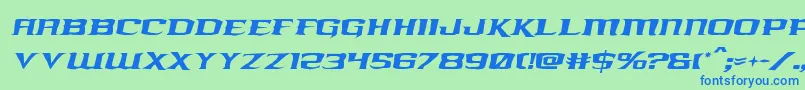 kreaturekombatroughital Font – Blue Fonts on Green Background