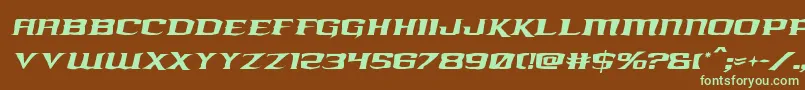 kreaturekombatroughital Font – Green Fonts on Brown Background